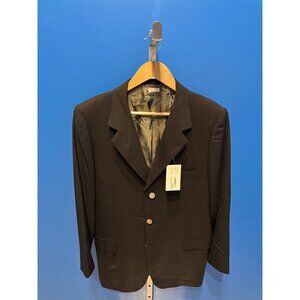 Brioni Mens Black Blazer Hand Tailored For Neiman Marcus 40R Wool Blend Classic